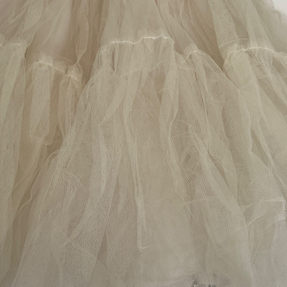 Vintage Elegant Cream A-Line layered Tulle petticoat Full Skirt waist 26" - Picture 8 of 17